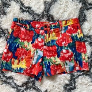 Menora Colorful Floral-Print Shorts